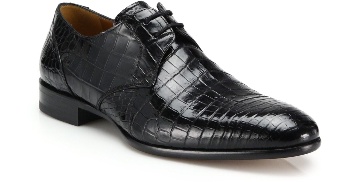 Mezlan Gastone Crocodile Derby Shoes in 