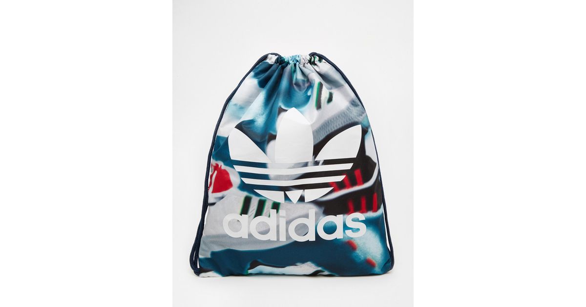 adidas Originals Drawstring Backpack In Shoe Chaos Print ...
