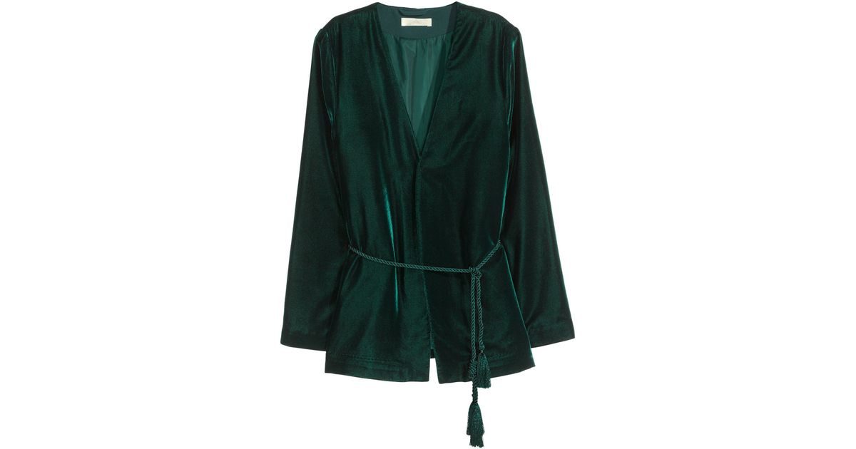 green velvet sweater