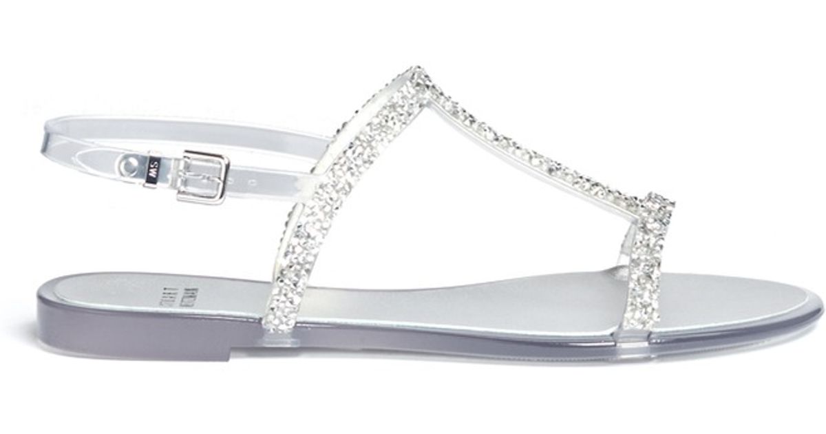 crystal jelly sandals
