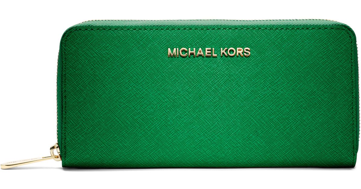 green michael kors wallet
