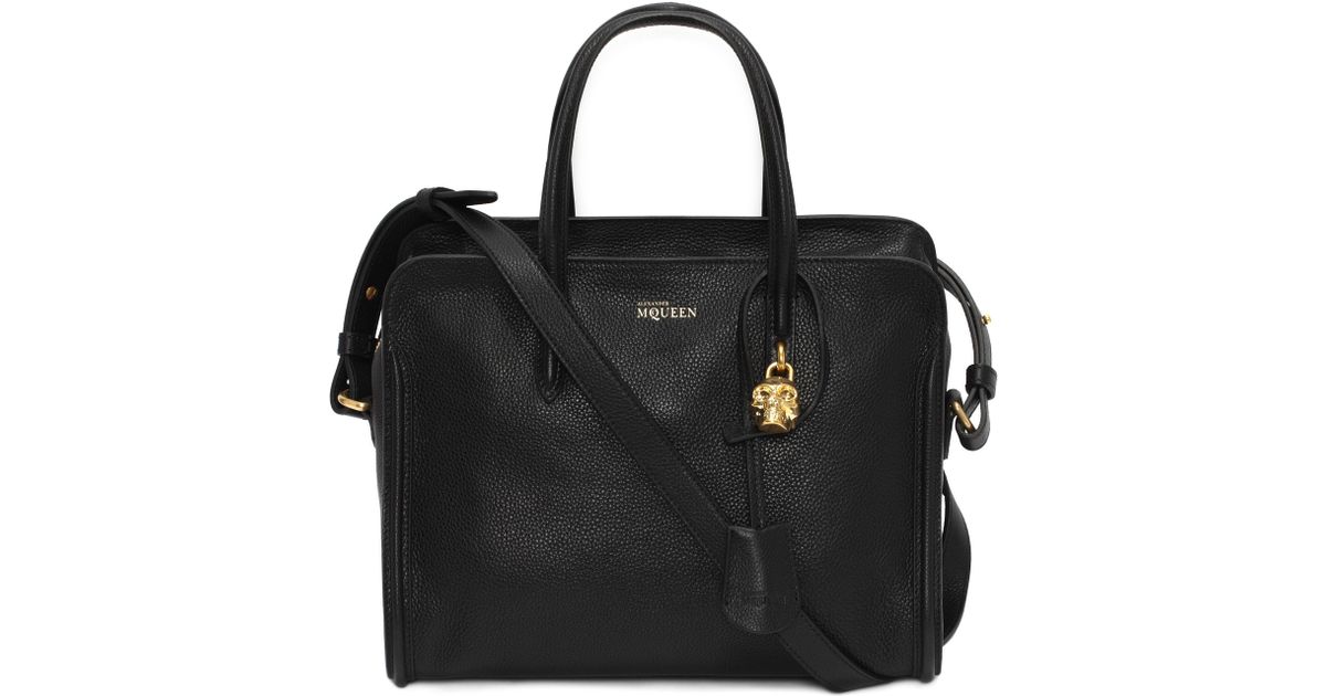 Alexander mcqueen small pebbled leather satchel hotsell