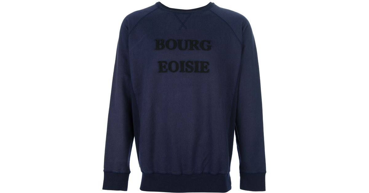 Soulland Bourgeoisie Applique Sweatshirt in Blue for Men | Lyst