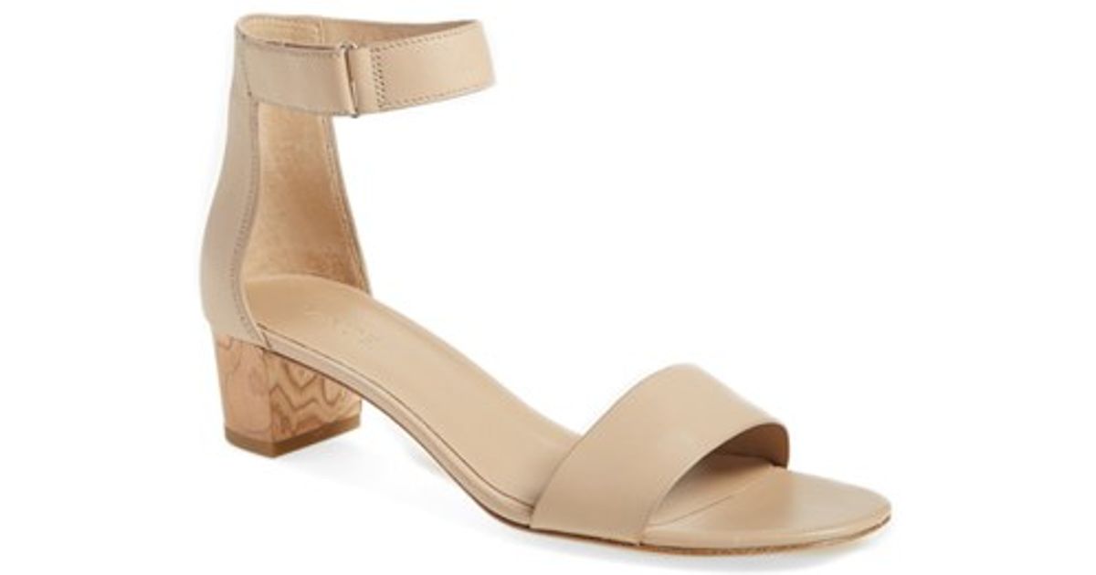 vince rita leather ankle strap sandals