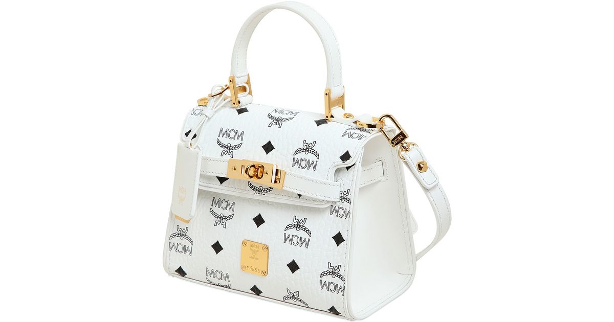 mcm white shoulder bag