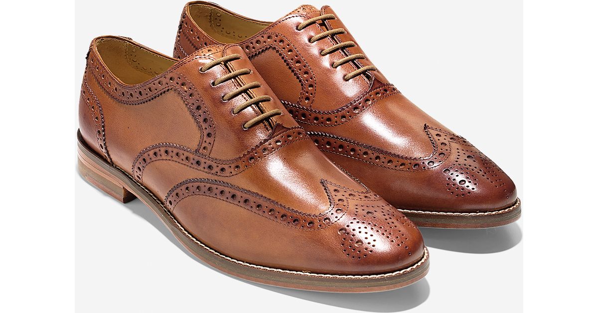 cole haan tan wingtips