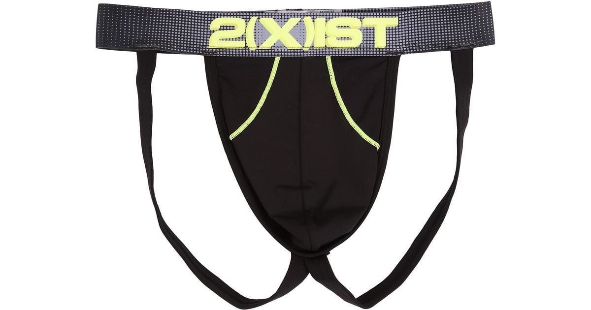 2xist Synthetic Speed 2.0 Sport Jock Strap in Black 2 (Black) for Men