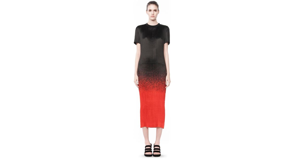 pleated t shirt dress