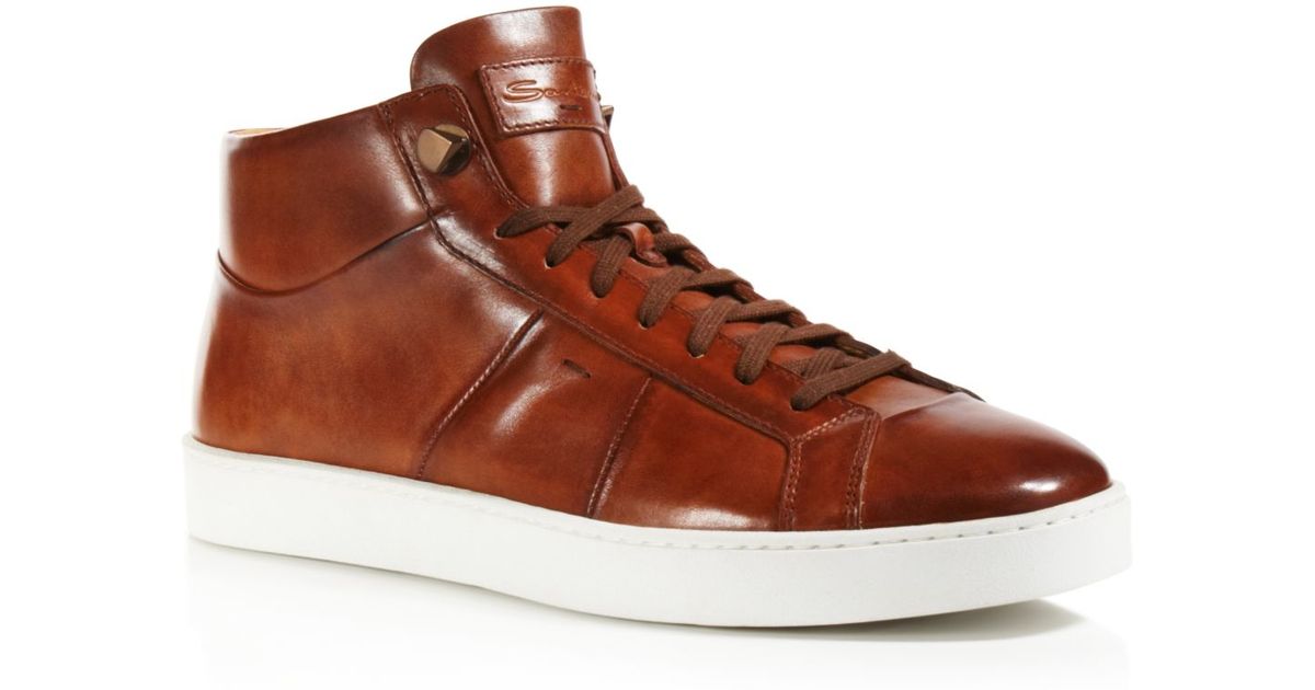 santoni high top sneakers