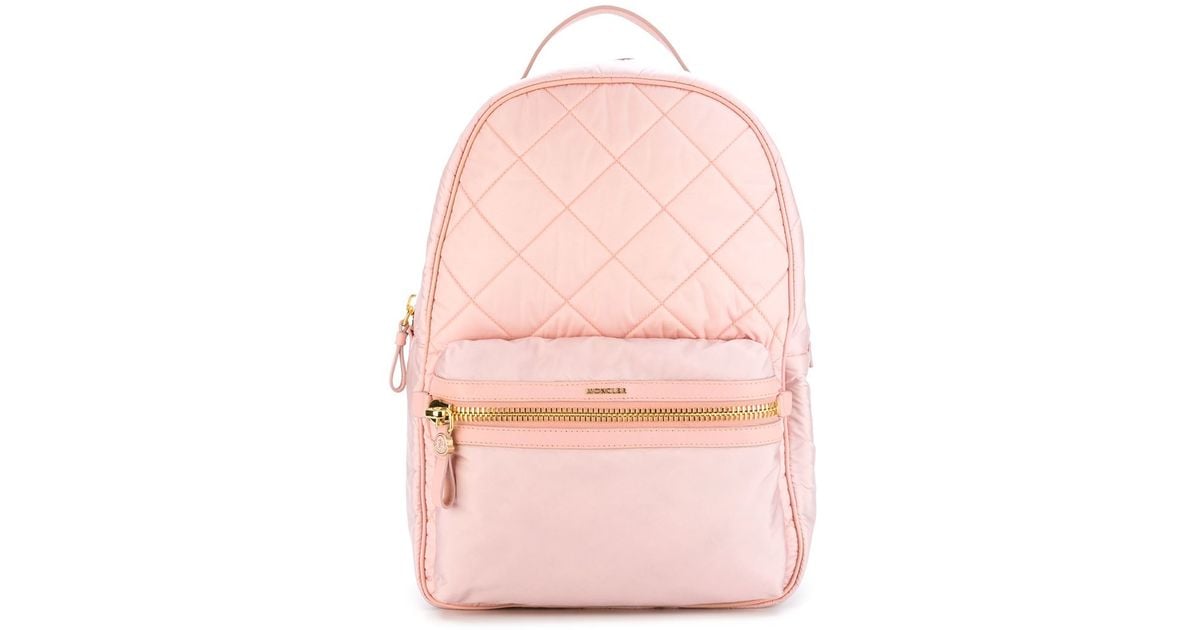 pink quilted backpack