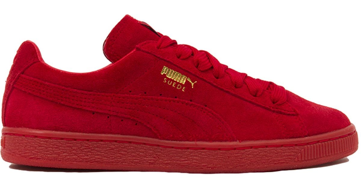 PUMA Suede Classic + Mono Iced Sneakers - High Risk Red | Lyst