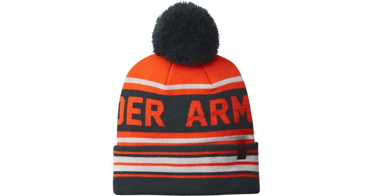 under armour orange beanie