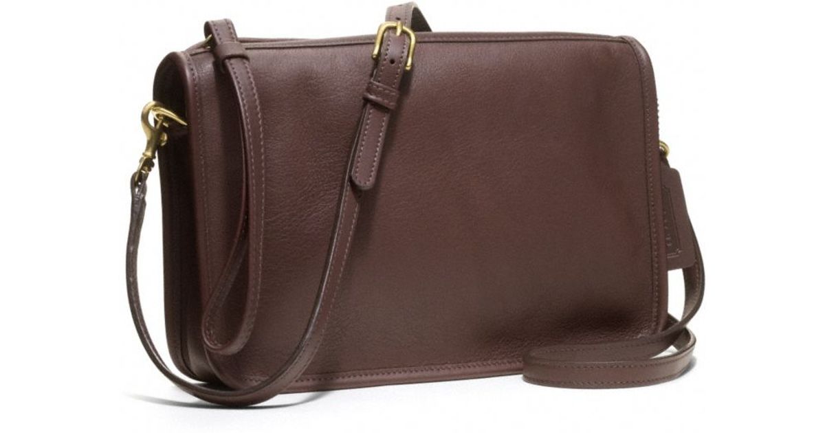 COACH Classic Basic Bag In Leather in Mahogany (Brown) Lyst