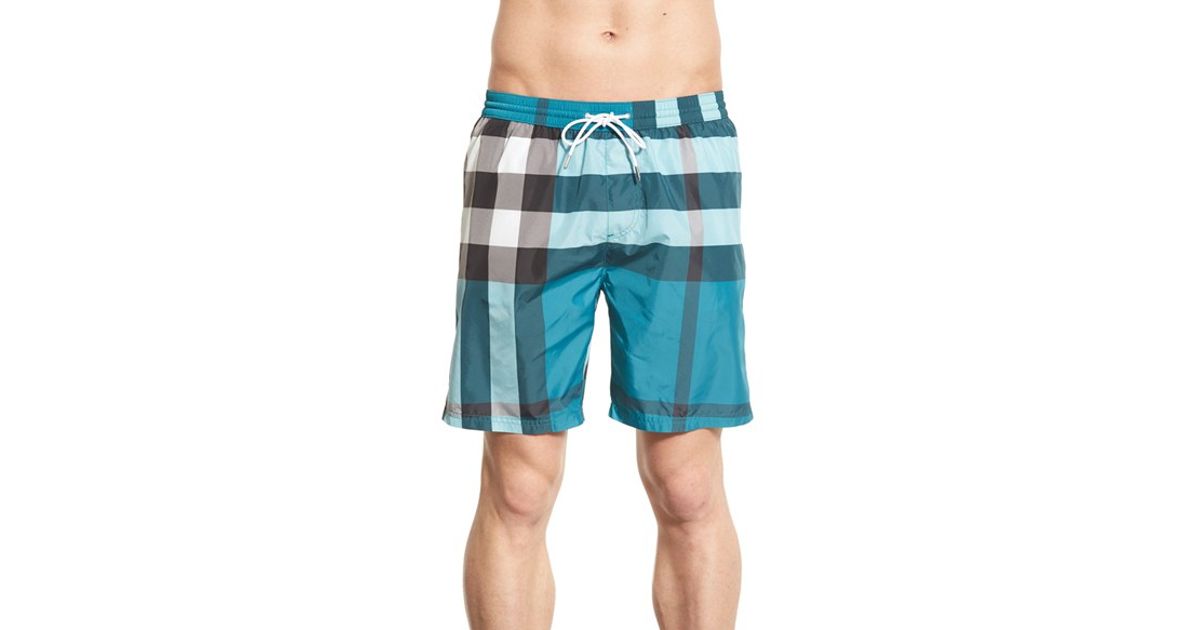 burberry swim shorts blue