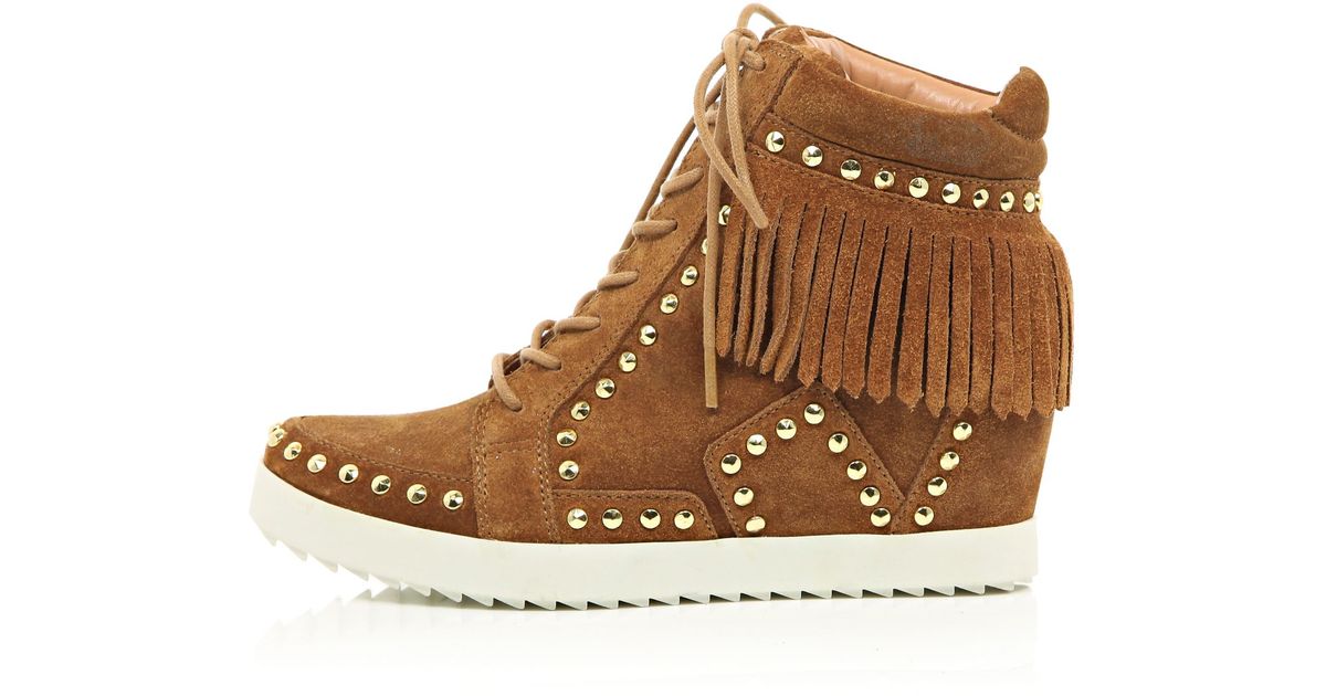 high top wedge trainers womens