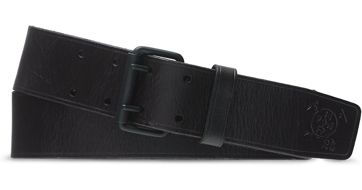 black double prong belt