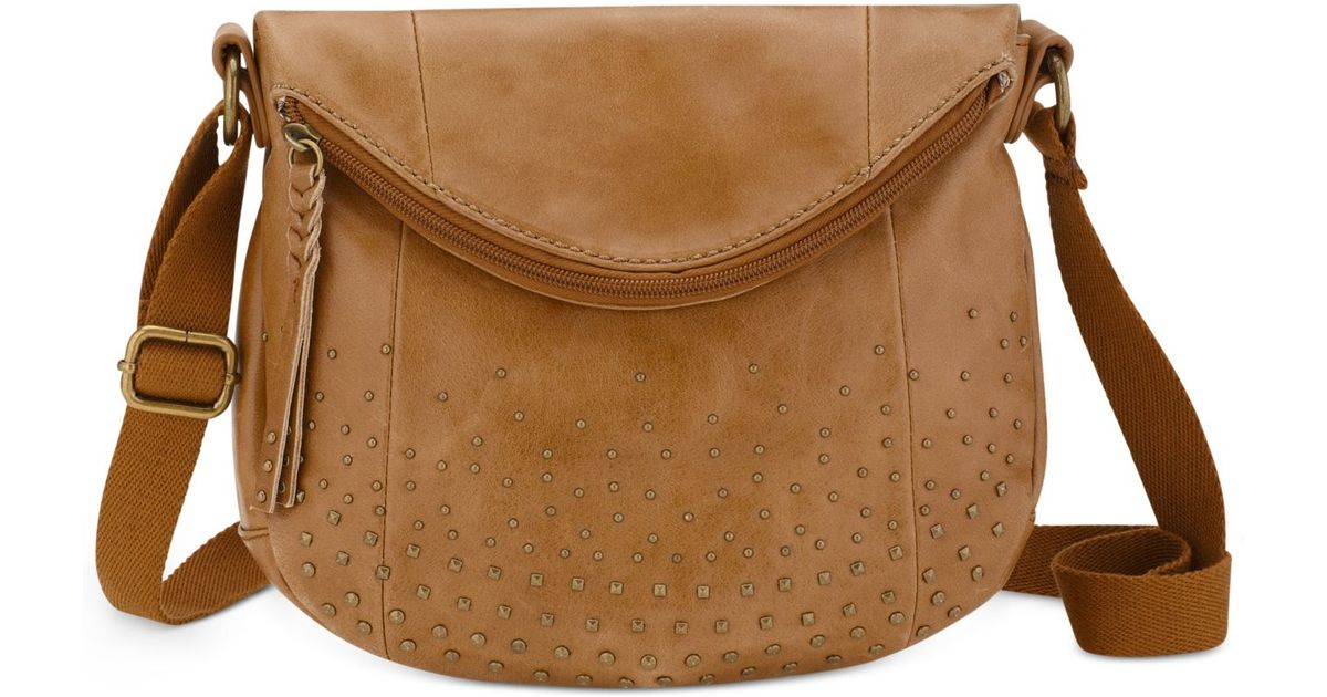 The Sak Deena Flap Leather Crossbody in Brown Lyst