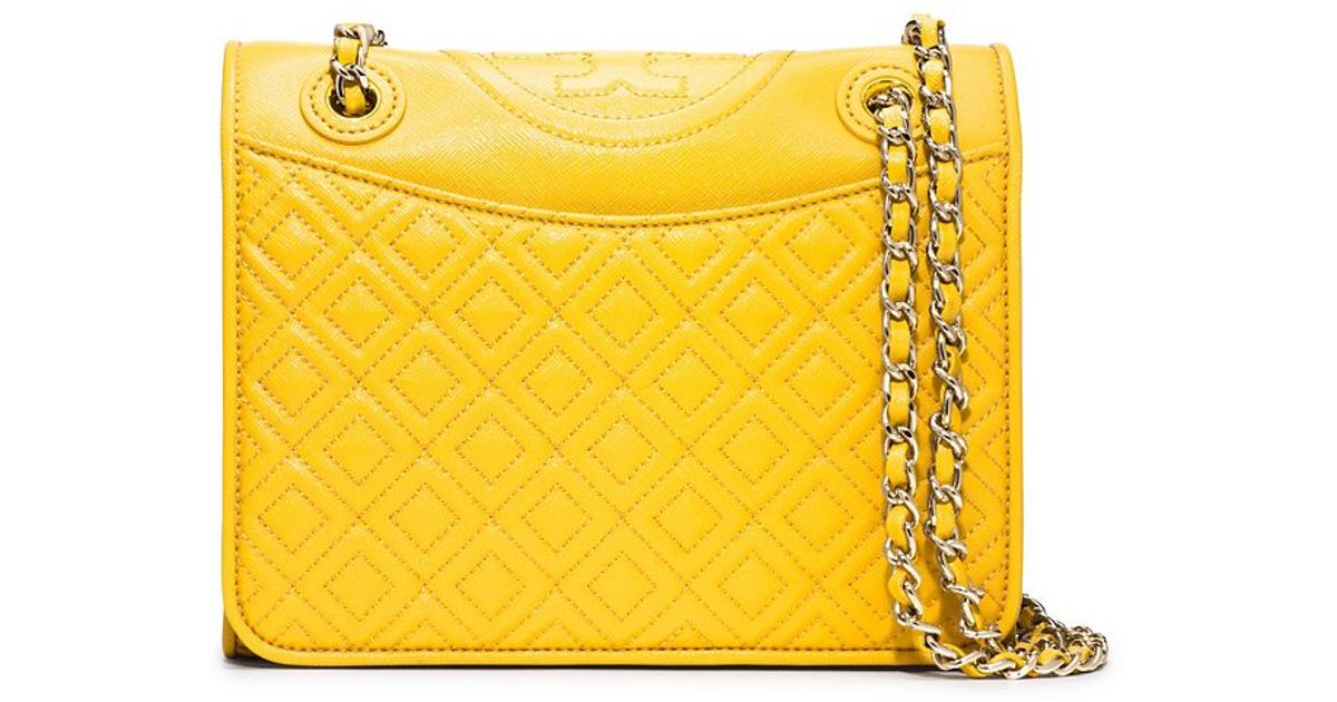 tory burch yellow handbag