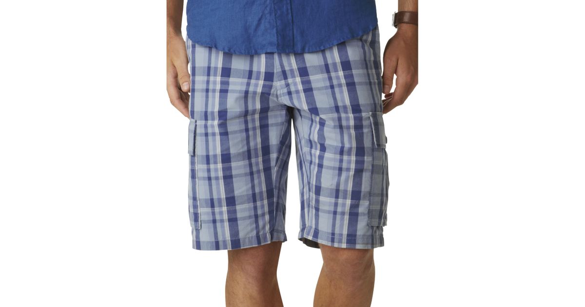 Dockers Perfect Nichols Plaid Cargo Shorts in Blue for Men Lyst