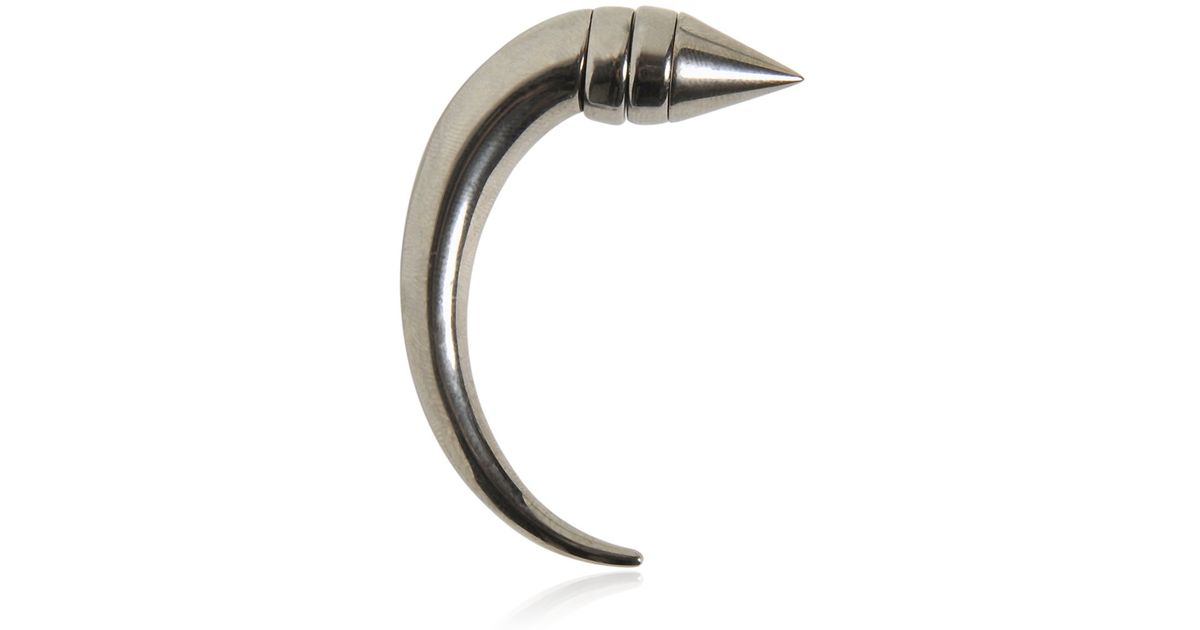Givenchy Large Cone Shark Brass Mono Earring in Anthracite (Gray) - Lyst
