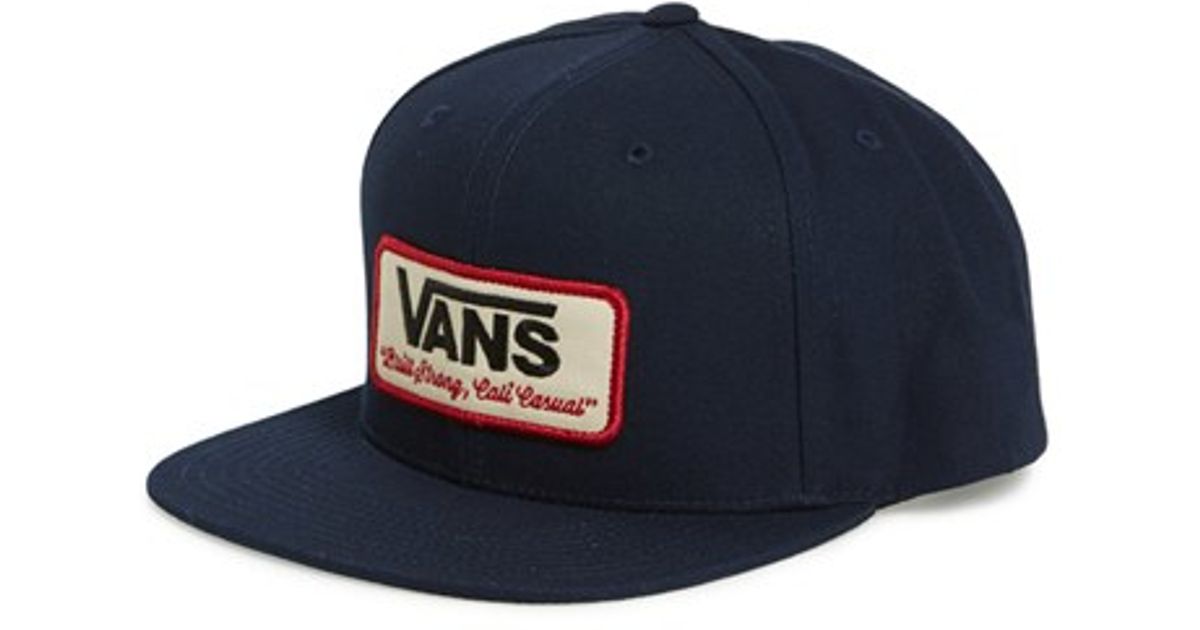 vans snapback blue