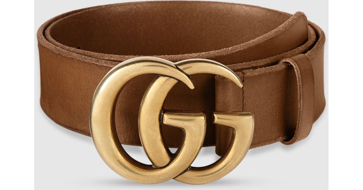 gucci double g belt brown