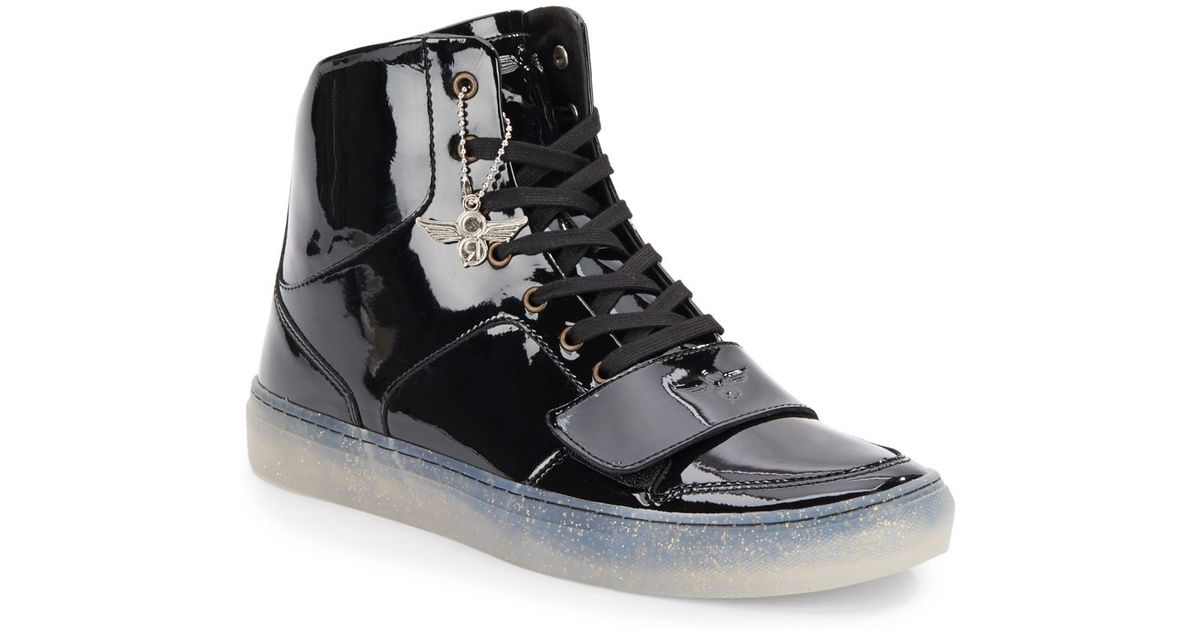 patent leather high tops
