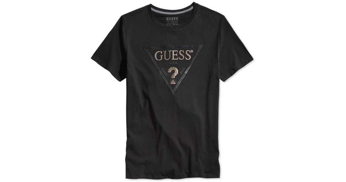 guess black logo tee