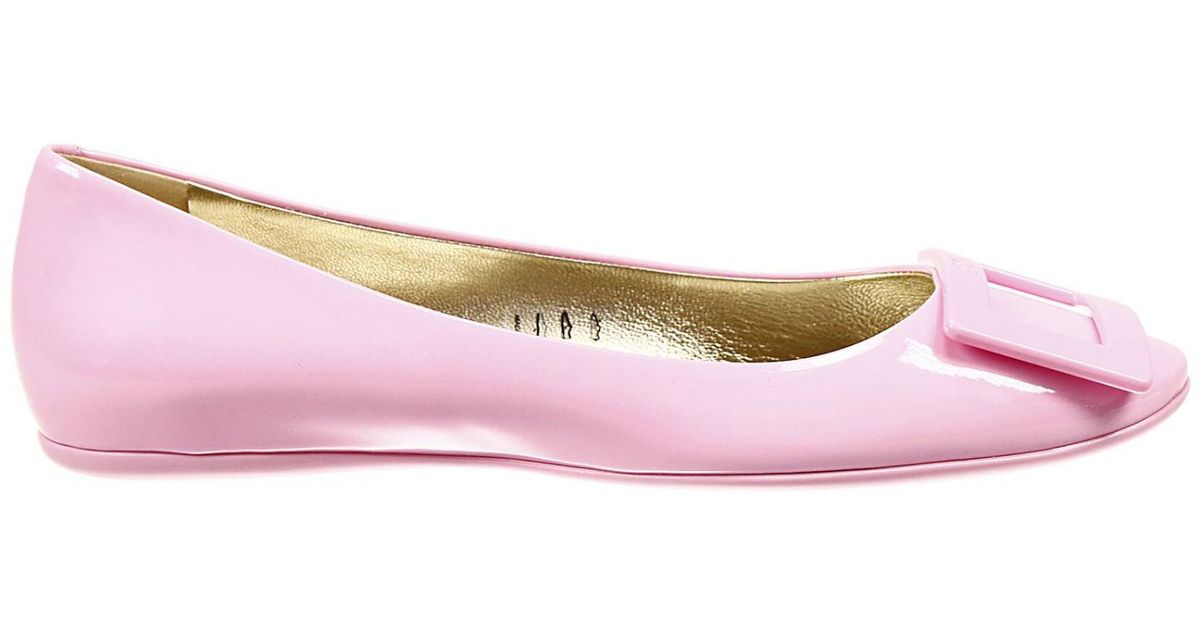 roger vivier pink flats