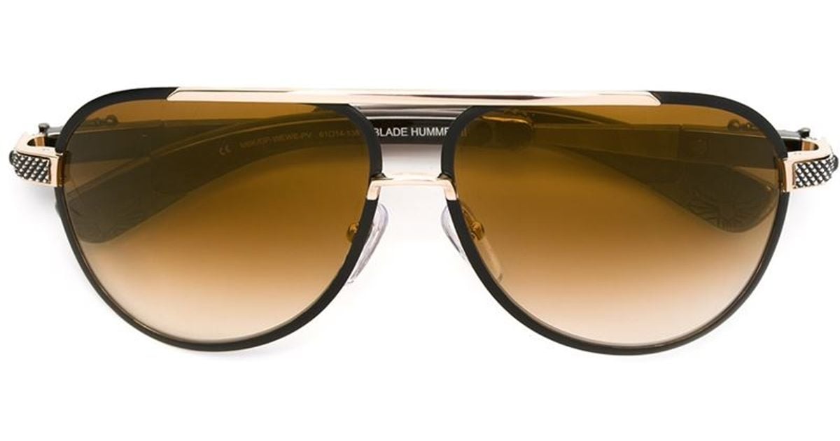 Chrome Hearts 'blade Hummer Ii' Sunglasses in Brown - Lyst