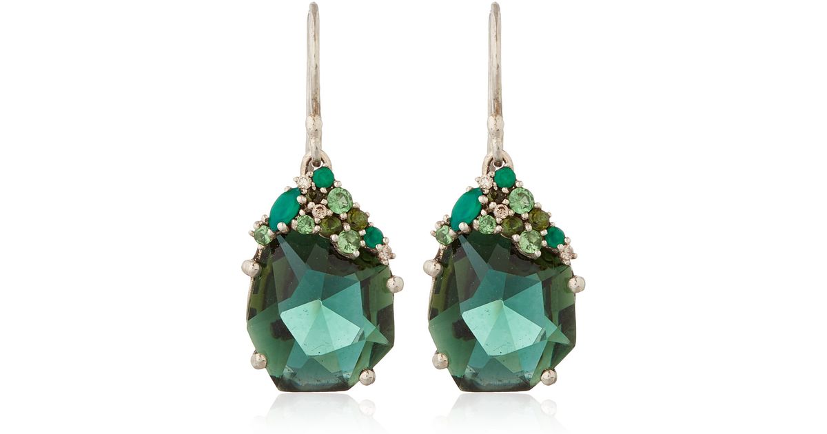 Lyst Alexis Bittar Fine Silver Green Quartz Drop Earrings In