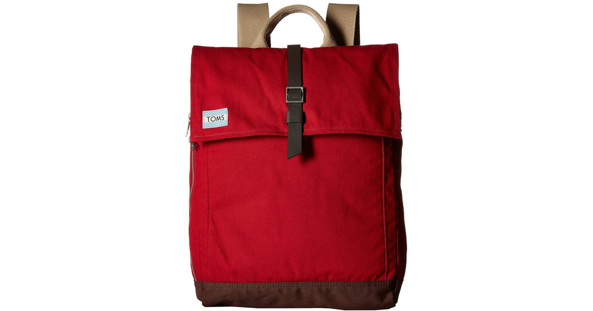 toms canvas backpack