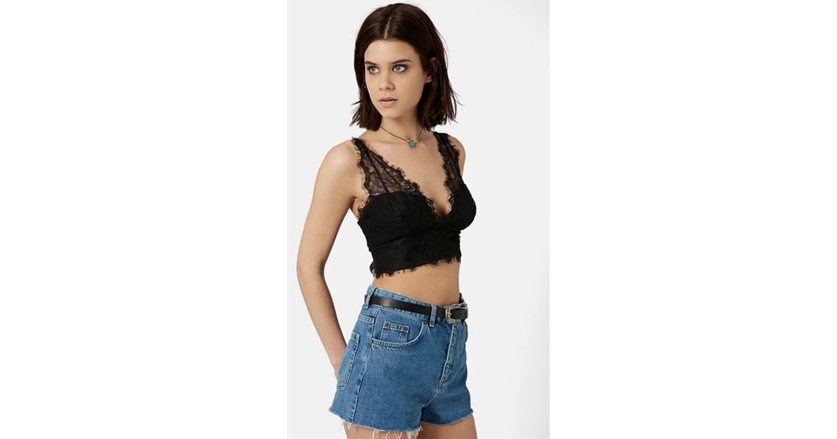 topshop black bralette