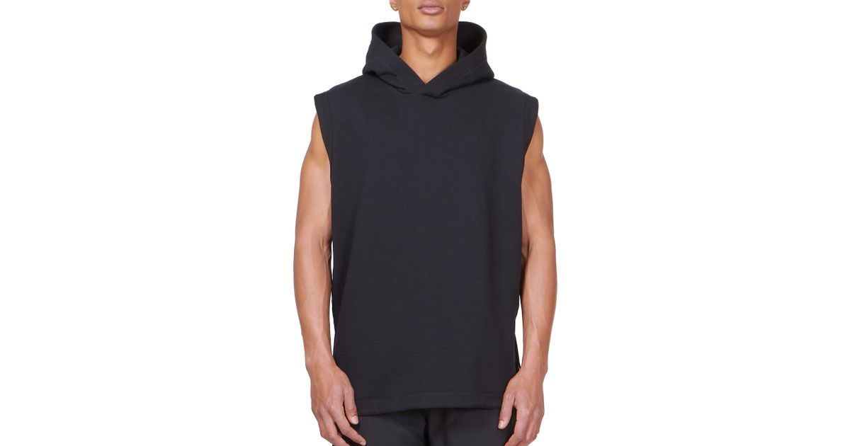 Givenchy Sleeveless Hoodie in Black for 