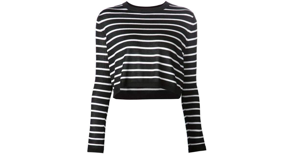striped cropped cardigan
