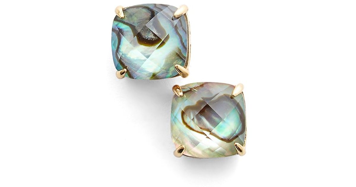 Lyst Kate Spade New York Square Stud Earrings Abalone Ivory In Lyst Kate Spade New York Square Stud Earrings Abalone Ivory In White