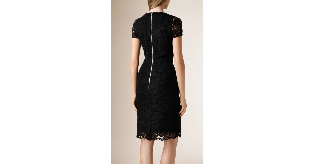 burberry black lace dress