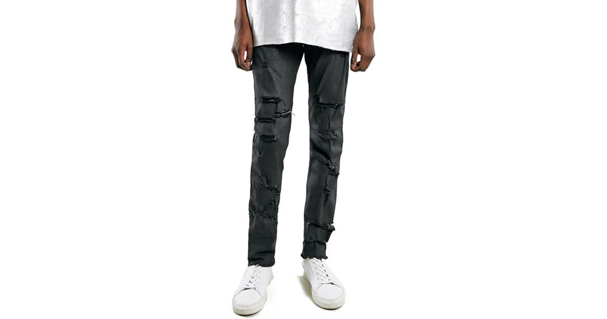 topman coated jeans