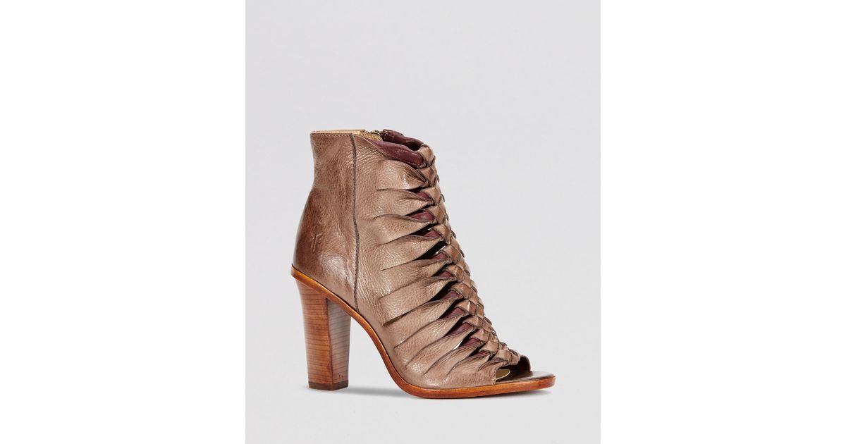 frye open toe booties