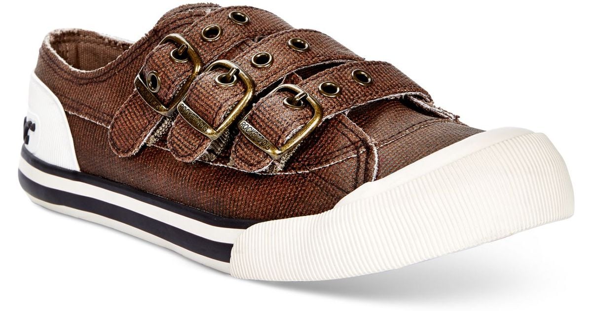 Rocket Dog Jolissa Buckle Sneakers in Brown Lyst