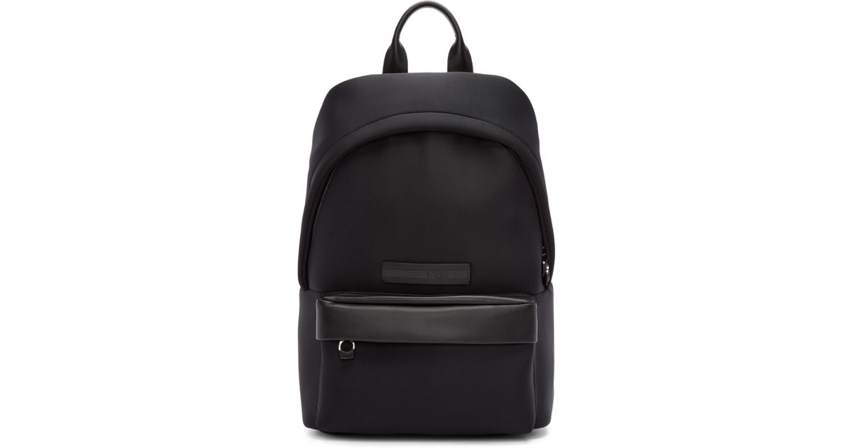 black neoprene backpack