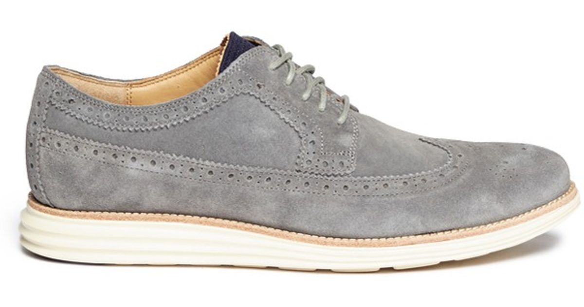 cole haan suede wingtip