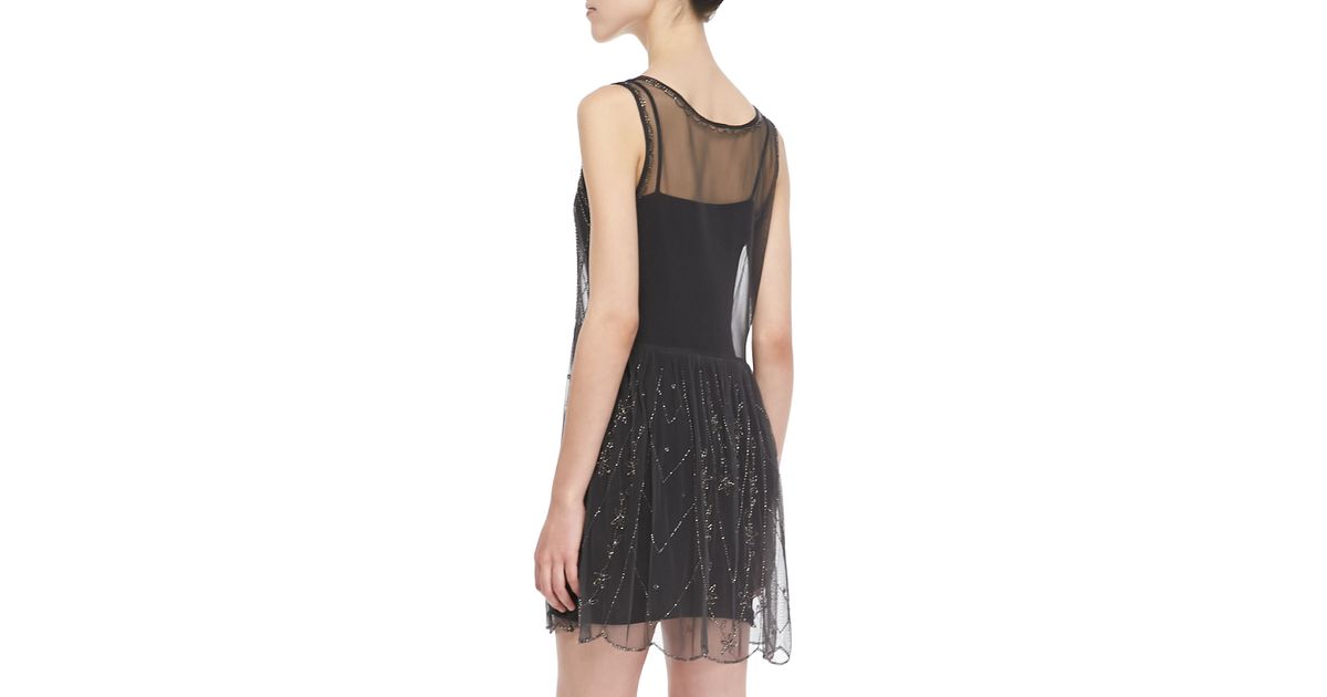 free people black beaded dress