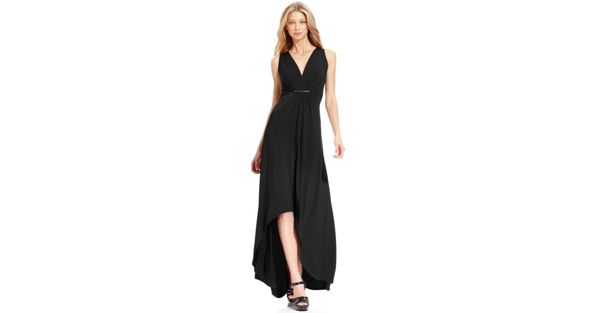michael kors high low wrap dress