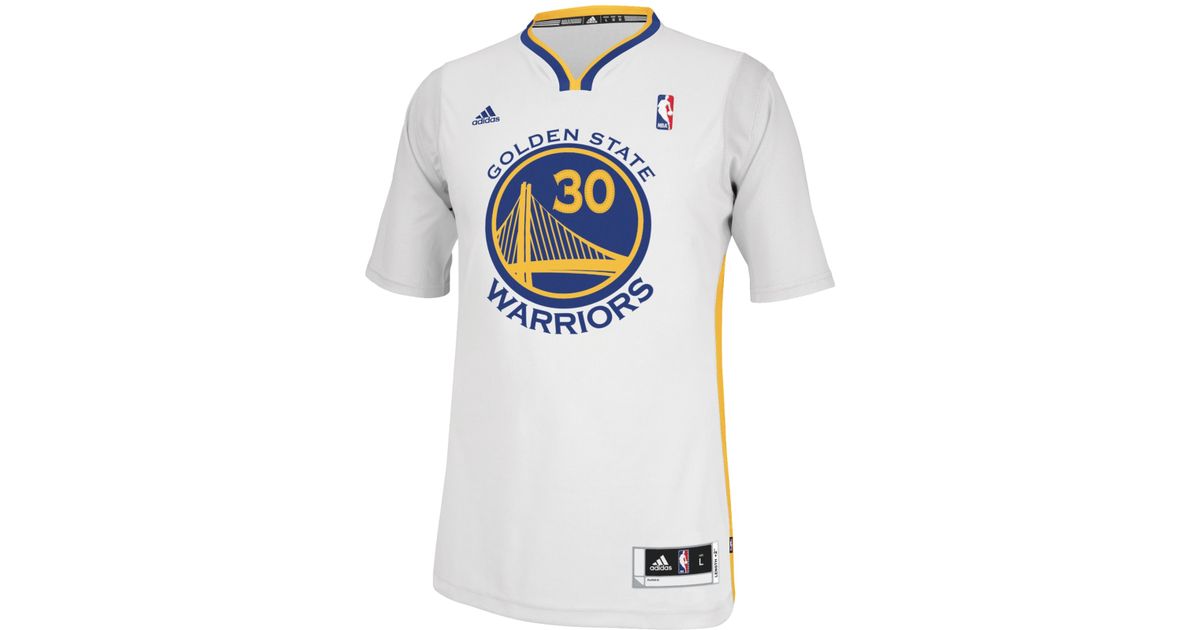 adidas Men'S Short-Sleeve Stephen Curry State Warriors Swingman Jersey in  White for Men | Lyst