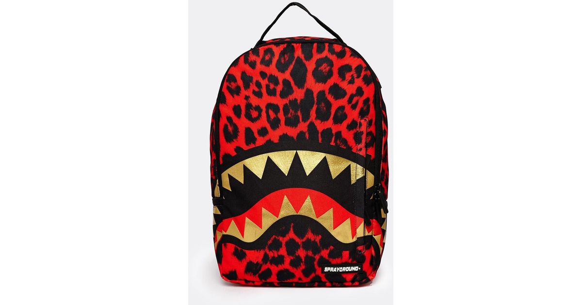 red shark backpack