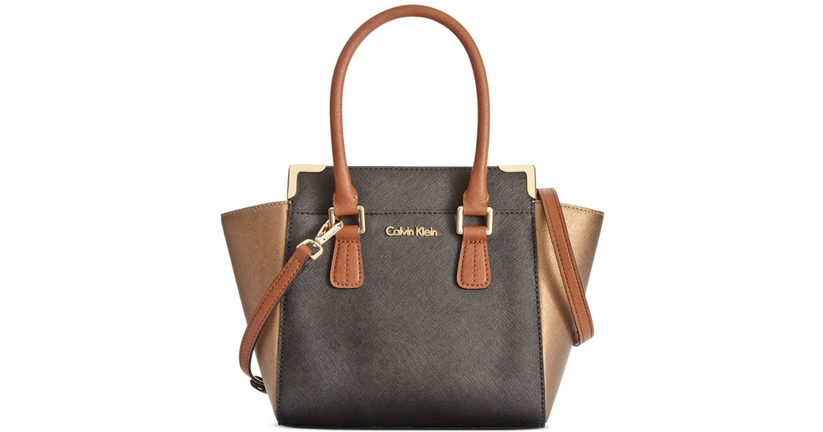 calvin klein saffiano crossbody bag