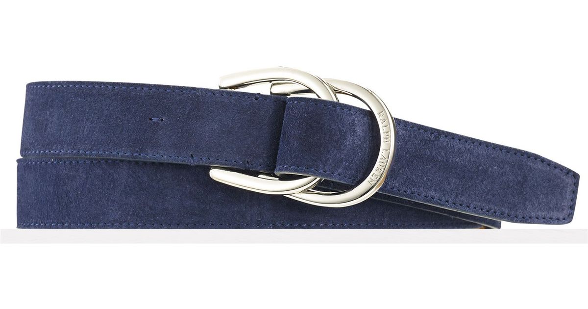 Ralph Lauren Suede D-Ring Belt in Navy (Blue) for Men | Lyst