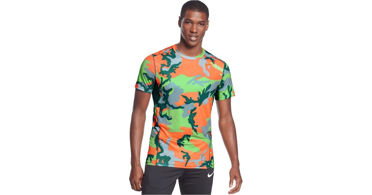 Nike Hypercool Dri-fit Camo T-shirt in Green for Men | Lyst