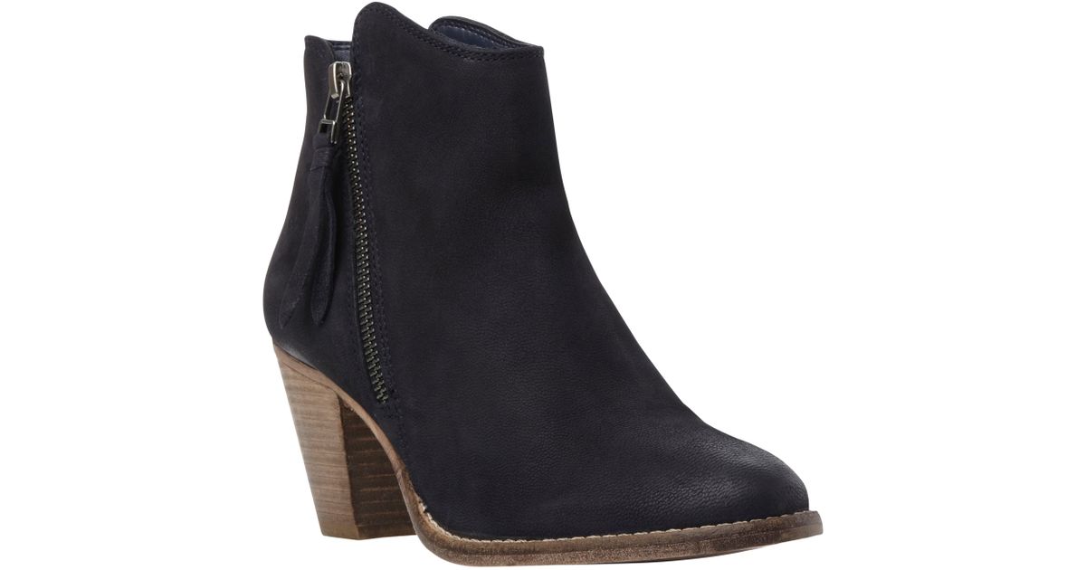 dune navy ankle boots
